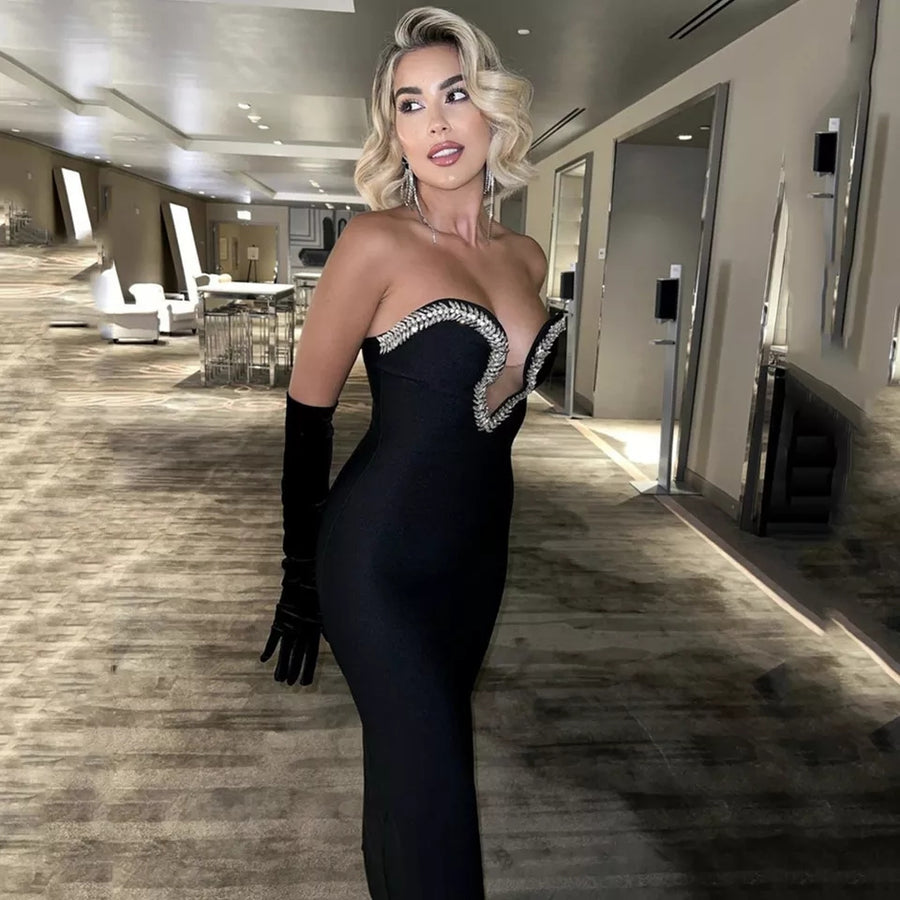 STRAPSLESS BANDAGE DRESS