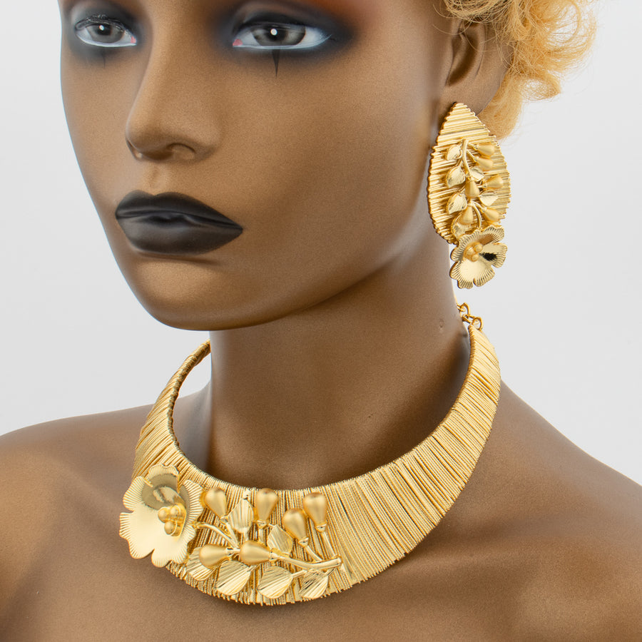 ENSEMBLE BIJOUX DE LUXE EN OR BRESILIEN