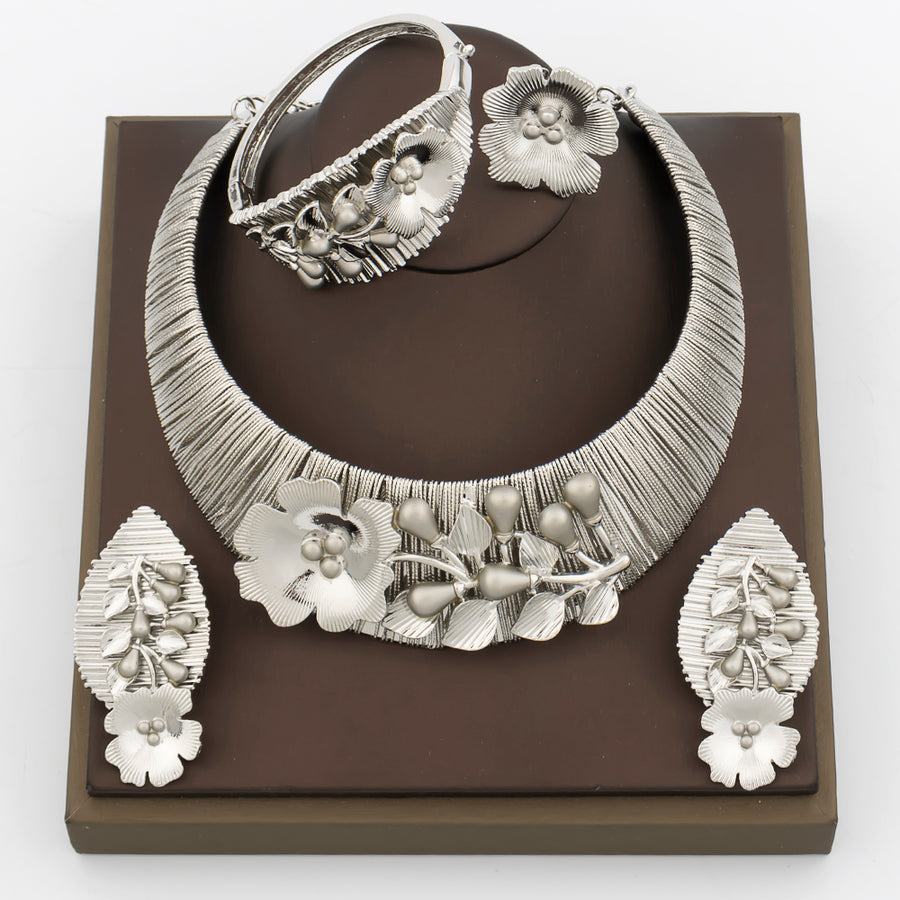 ENSEMBLE BIJOUX DE LUXE EN OR BRESILIEN