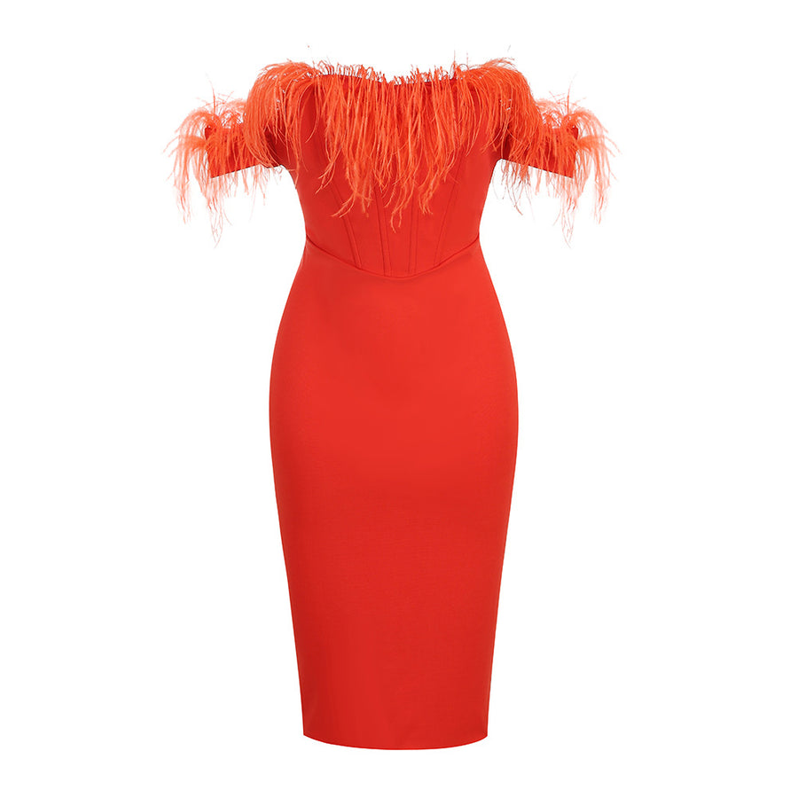 ROBE BANDAGE A MANCHES FROUFROUS
