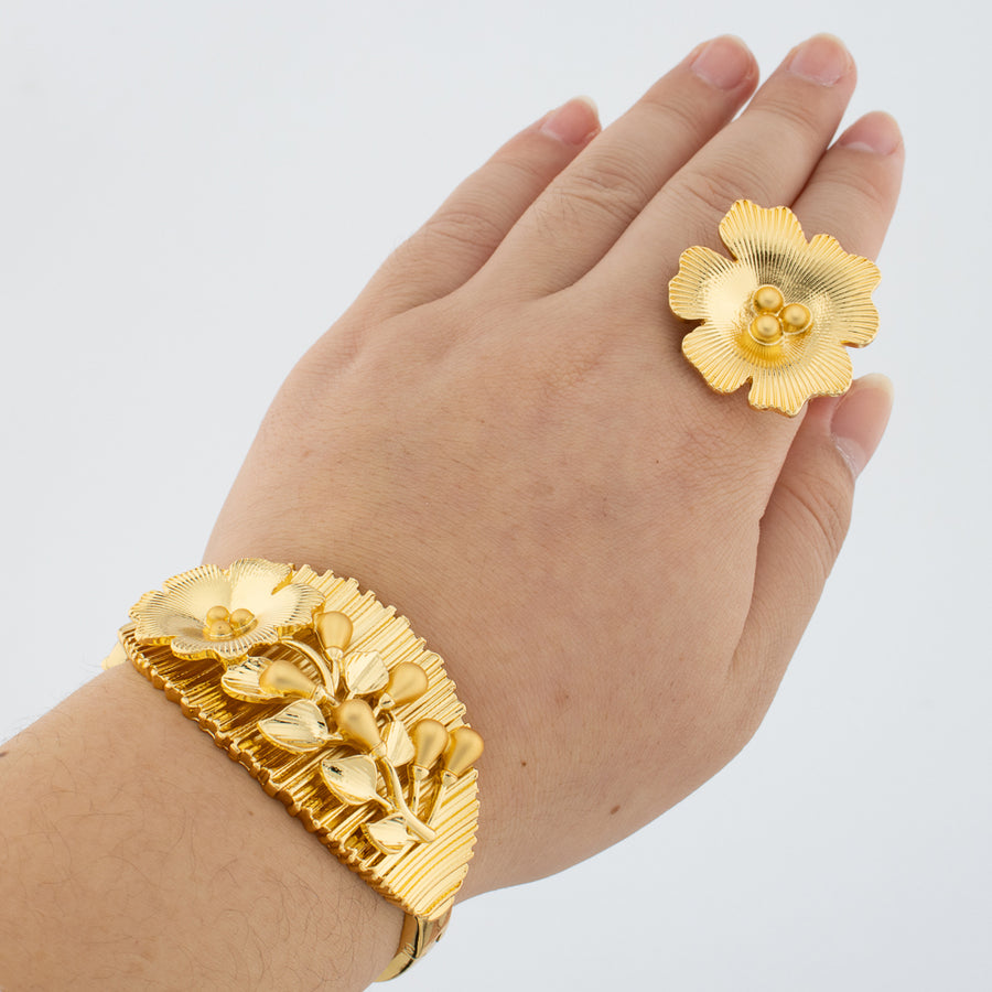 ENSEMBLE BIJOUX DE LUXE EN OR BRESILIEN