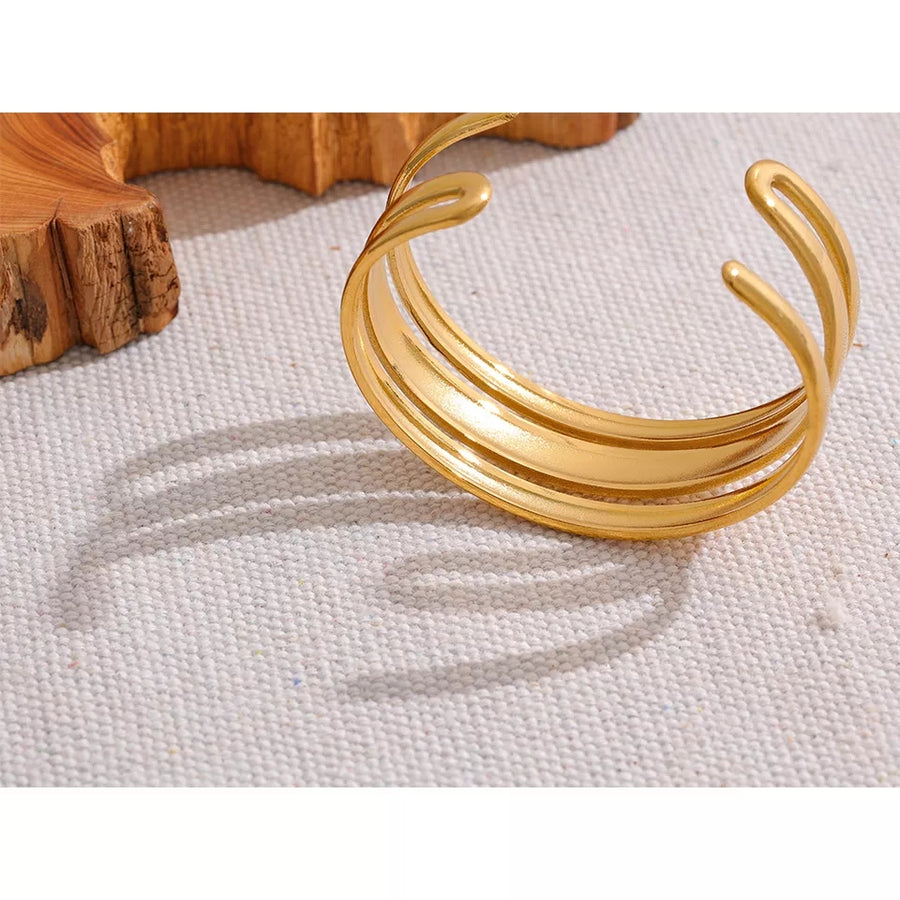 BRACELET OUVERT EN ACIER INOXYDABLE