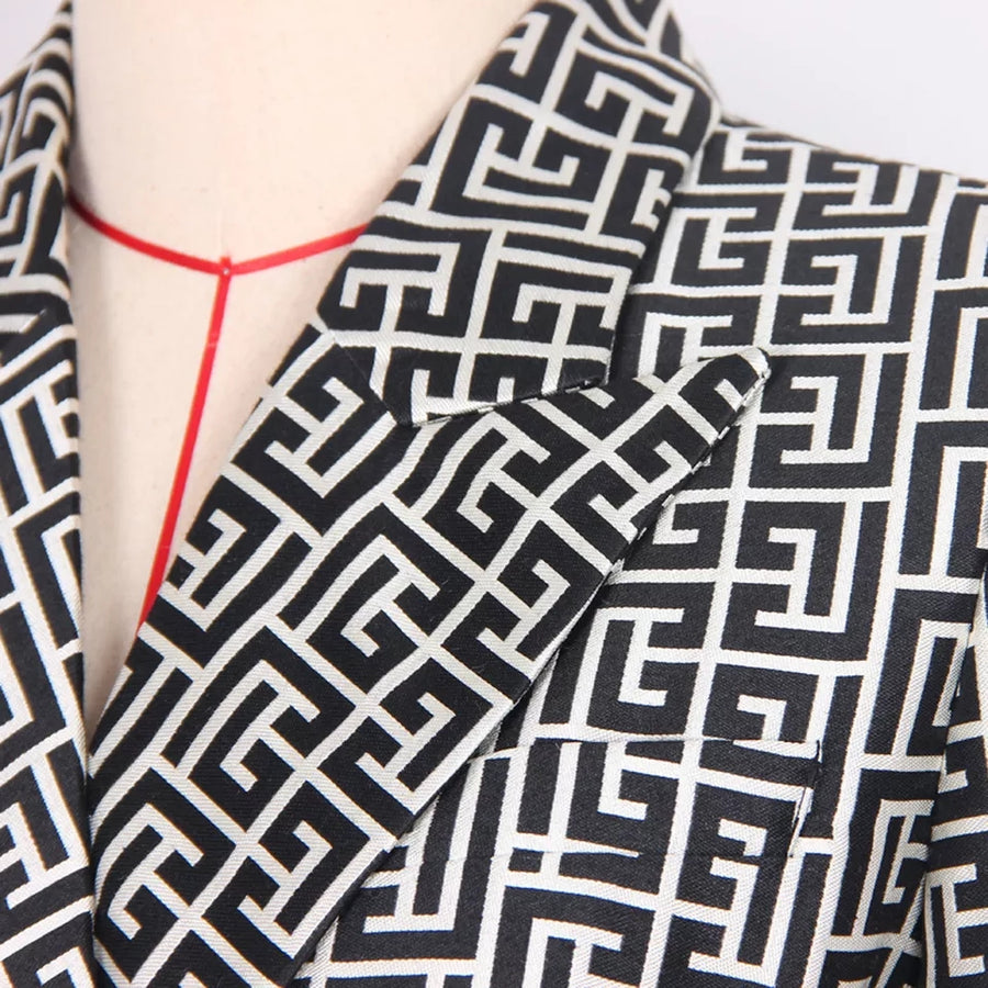 JACQUARD BLAZER DRESS