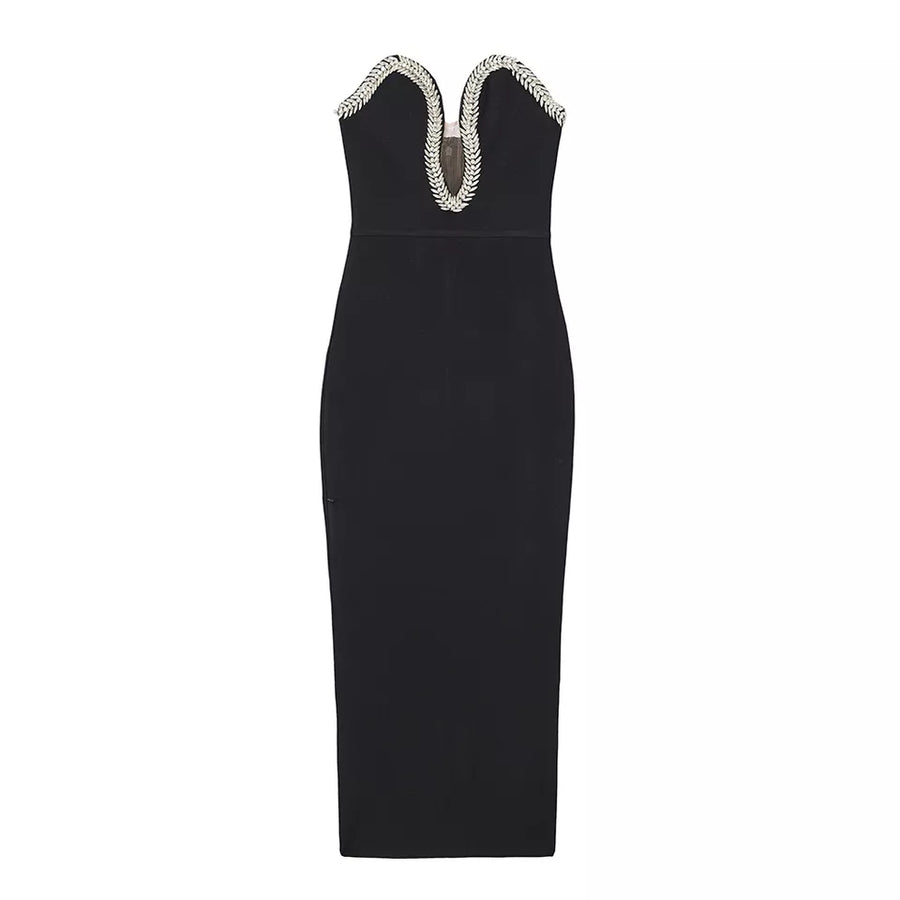 STRAPSLESS BANDAGE DRESS