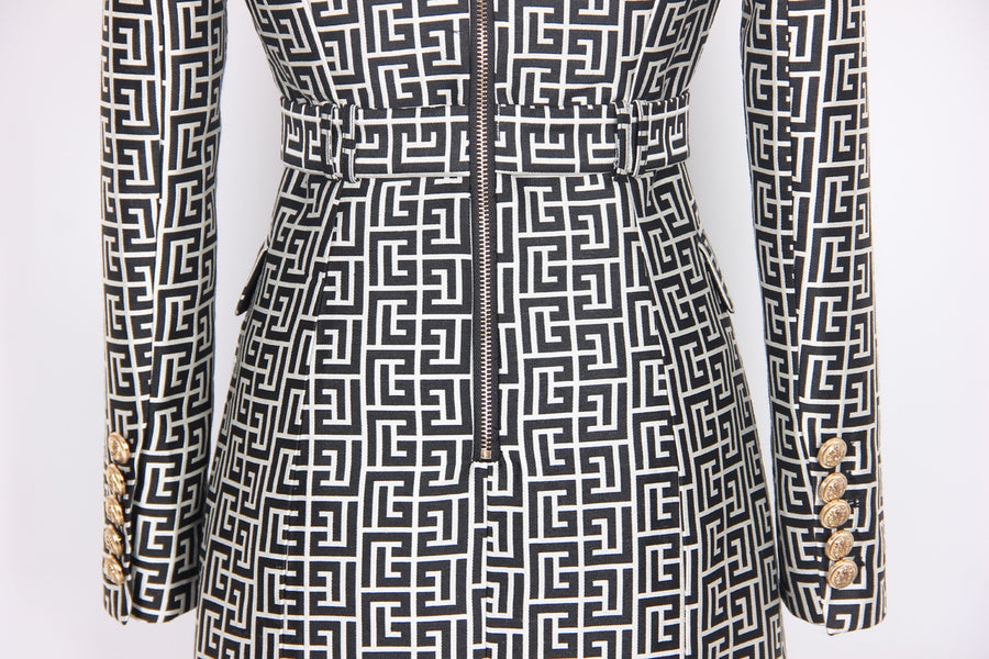 JACQUARD BLAZER DRESS