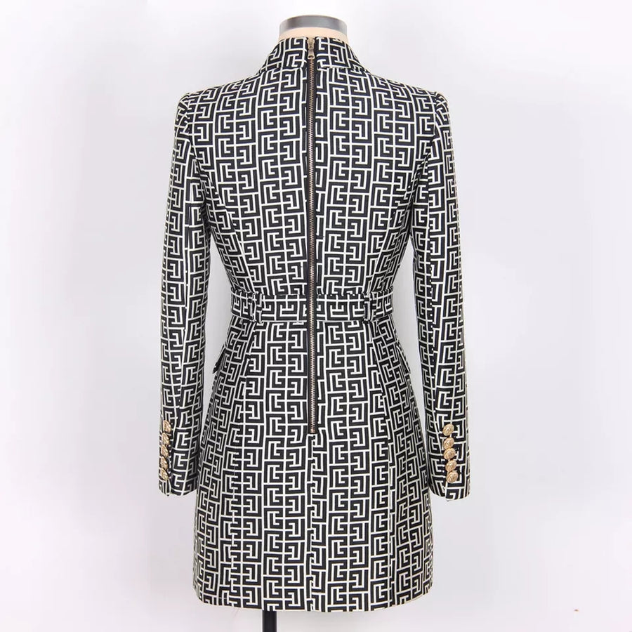 JACQUARD BLAZER DRESS