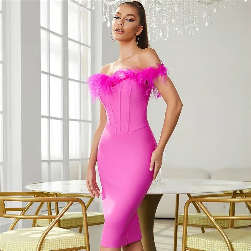 ROBE BANDAGE A MANCHES FROUFROUS