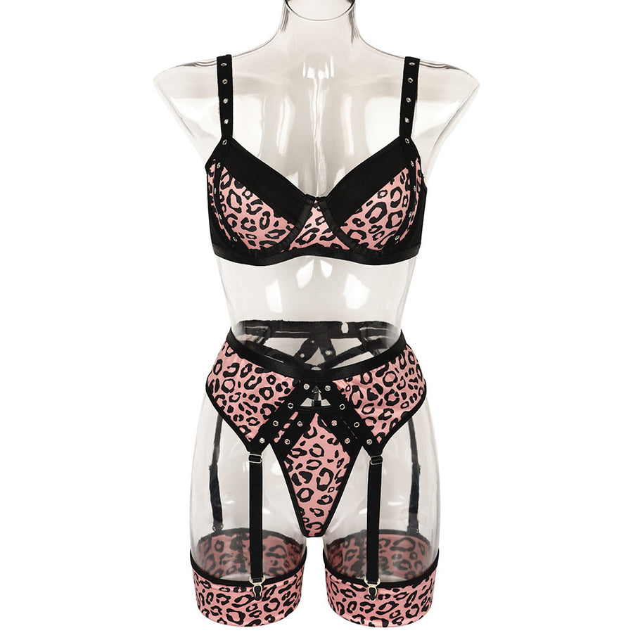 LINGERIE PANTHERE AVEC JARRETELLES