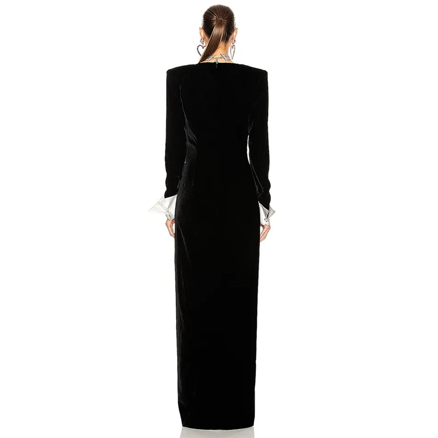 VELVET MAXI DRESS