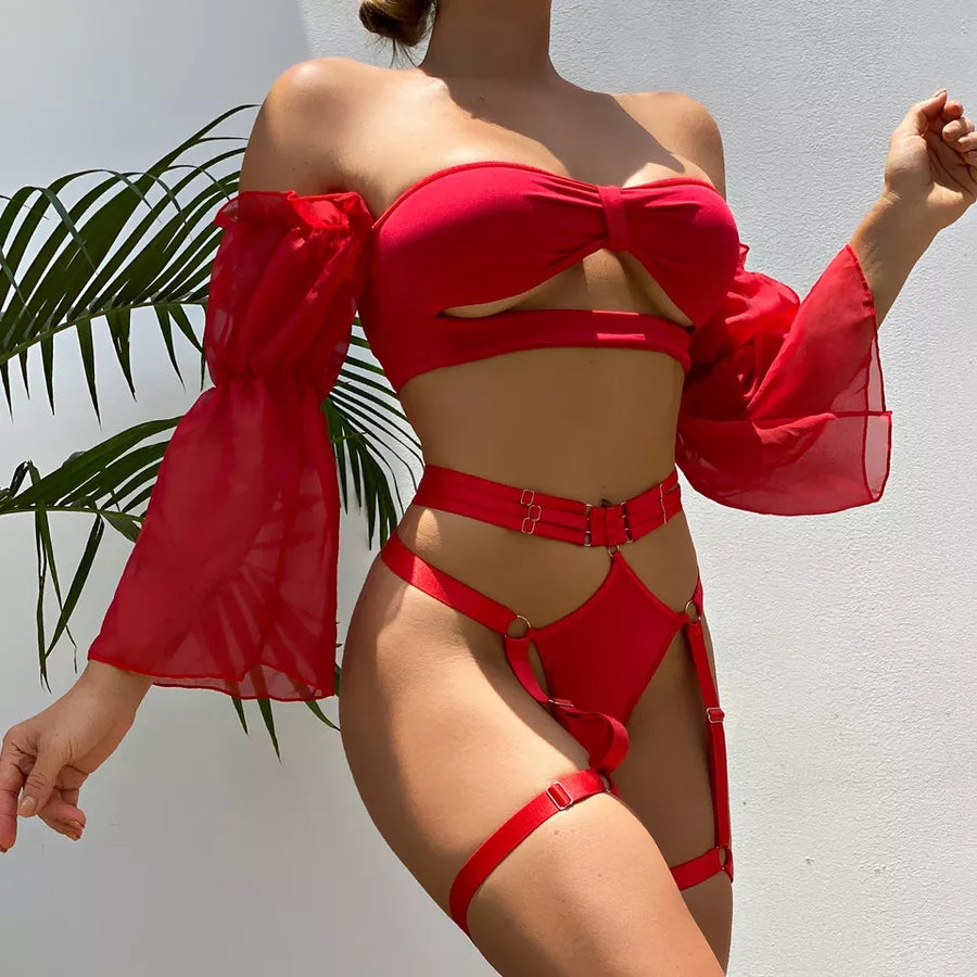 ENSEMBLE LINGERIE A MANCHE BALLON